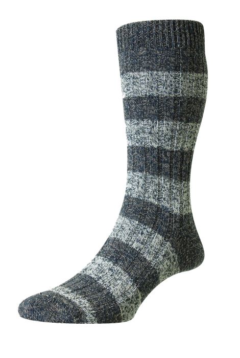 Pantherella Rockley Seafoam Mix premium cotton socks