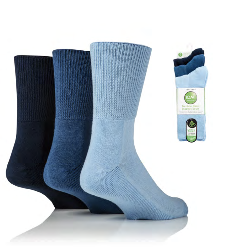 Men’s IOMI Bamboo Blend diabetic socks – 3 pair packs